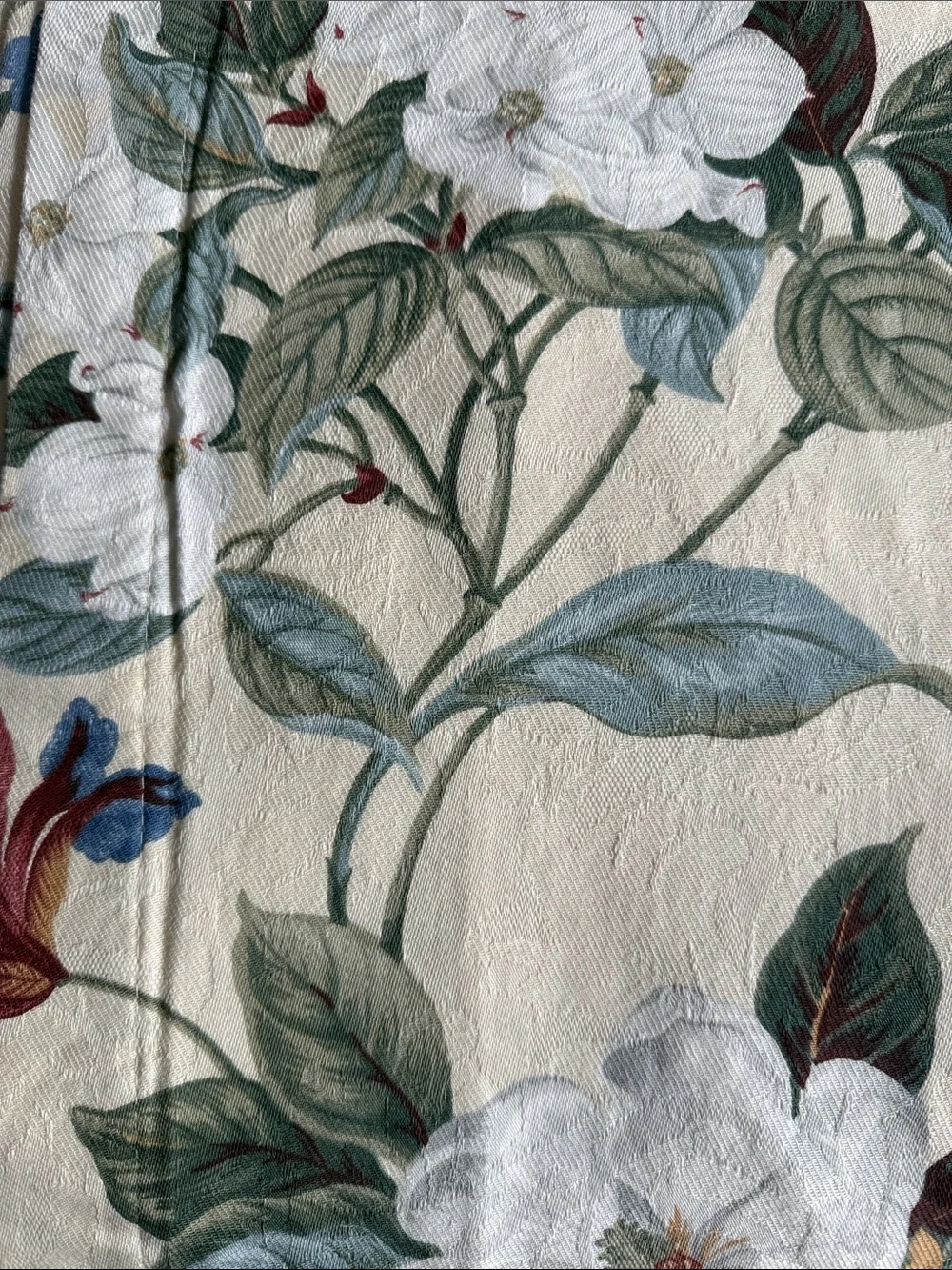 Waverly Williamsburg Garden Magnolia Set of 2  82” lined curtains EUC